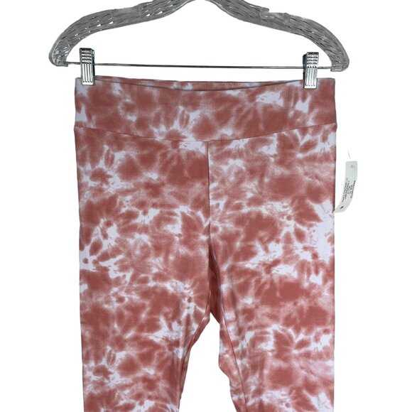 Time and Tru Capri Legging Womens Medium Pink White New Tie Dye - Picture 4 of 9